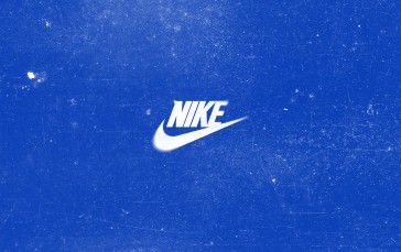 Nike, Simple Background, Blue Background, Grunge, Texture Wallpaper
