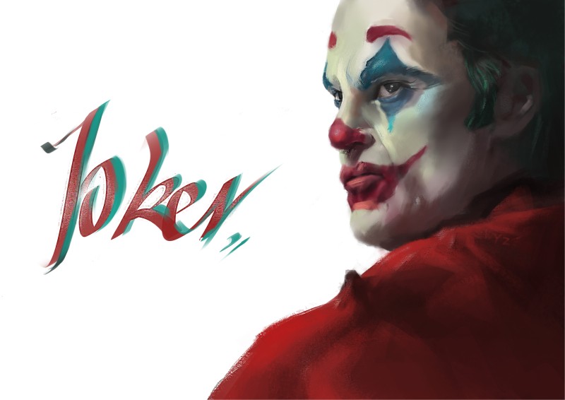 Joker (2019 Movie), Drawing, Simple Background, Minimalism, Makeup Wallpaper