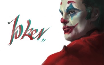 Joker (2019 Movie), Drawing, Simple Background, Minimalism, Makeup Wallpaper