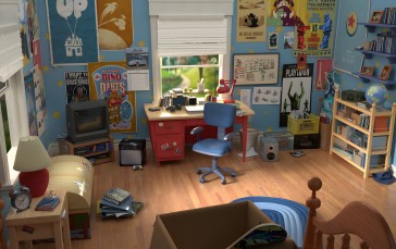 Animation, Bedroom, Toy Story, Michèle Samyn Wallpaper