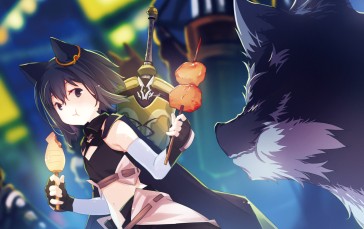 Reincarnated as a Sword, Fran (Reincarnated as a Sword), Cat Girl, Anime Girls Eating Wallpaper