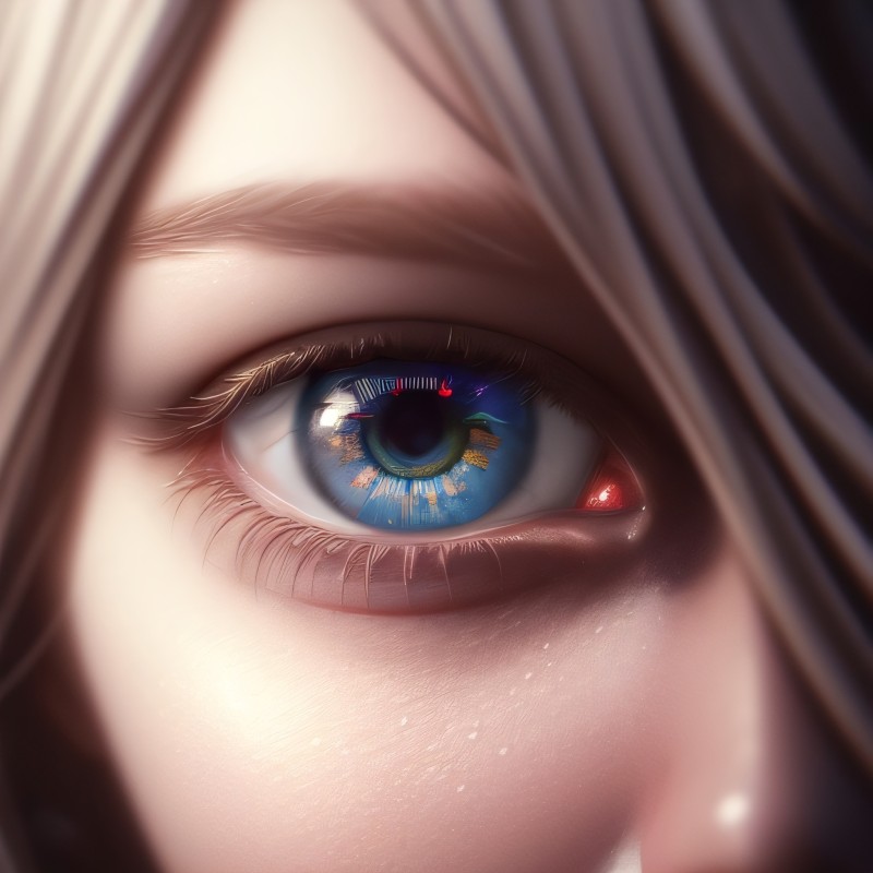 Women, Eyes, Blue Eyes, AI Art, Closeup Wallpaper