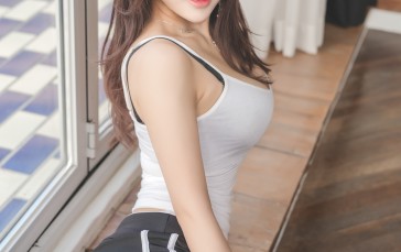 SAINT Photolife, Women, Model, Asian, White Tops Wallpaper