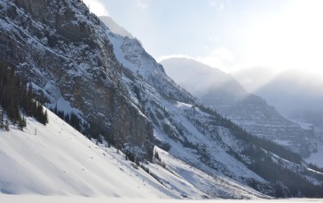 Canada, Winter, Alberta, Lake Wallpaper