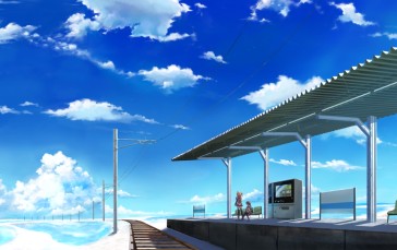 Camus In The Blue Sky, Sky, Galgame, Clouds, Anime Girls Wallpaper