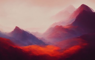 Abstract, Landscape, AI Art, Colorful Wallpaper