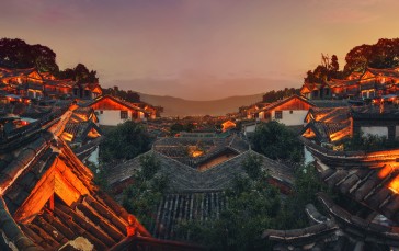 China, Photography, Trey Ratcliff, Sunset, Mountains, Horizon Wallpaper