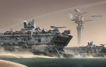 Fan Wennan, China 2098, Ship, Futuristic, Water Wallpaper