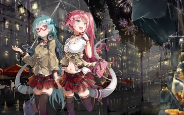 BODHI, Anime Girls, Honkai Impact 3rd, Umbrella Wallpaper
