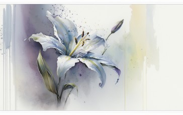 Flowers, Painting, Minimalism, Simple Background Wallpaper