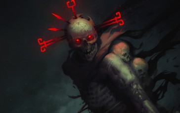 Skull and Bones, Skull, Horror, Artwork Wallpaper