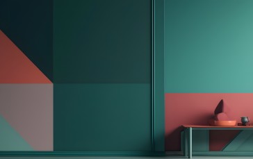 AI Art, Pastel, Interior Design, Minimalism Wallpaper