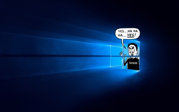 Windows 10, Microsoft, Memes, Humor, Abstract Wallpaper