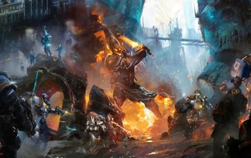 Science Fiction, Warhammer 40.000, Khane, Power Armor, Bolter Wallpaper