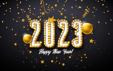 2023 (year), New Year, Christmas, Minimalism, Holiday Wallpaper