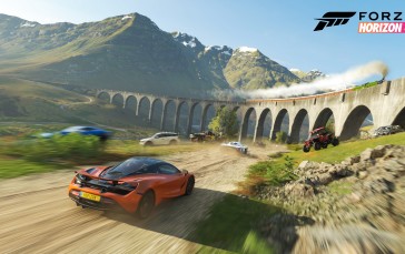 Forza Horizon 4, Video Games, Car, McLaren 720S, Motion Blur Wallpaper