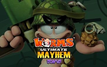 Worms, Worms Ultimate Mayhem, Video Games, Logo, Video Game Characters, Grenades Wallpaper