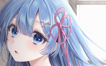 Blue Hair, Anime Girls, Blue Eyes, Face Wallpaper