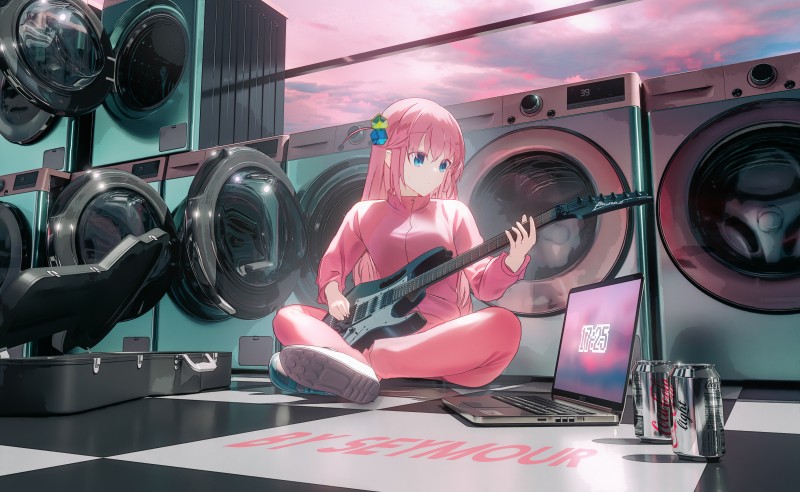 Anime Girls, Anime, Seymour, BOCCHI THE ROCK!, Laundromat Wallpaper