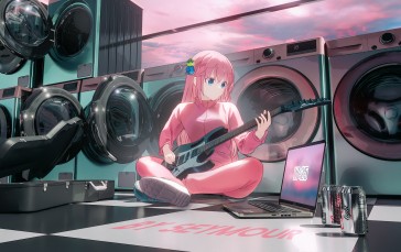 Anime Girls, Anime, Seymour, BOCCHI THE ROCK!, Laundromat Wallpaper