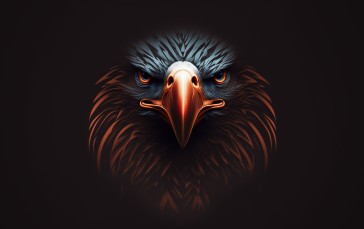 Eagle, Animals, Simple Background, Birds, AI Art Wallpaper