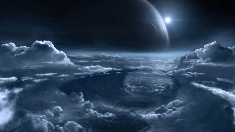 Clouds, Science Fiction, Planet Wallpaper