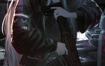 Anime, Anime Girls, Girls with Guns, Gun, Portrait Display Wallpaper