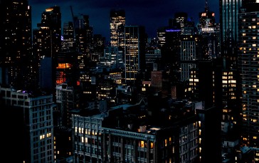 City, Building, Night, New York City, City Lights Wallpaper
