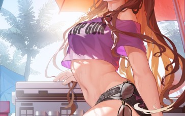 Anime, Anime Girls, Umbrella, Brunette Wallpaper