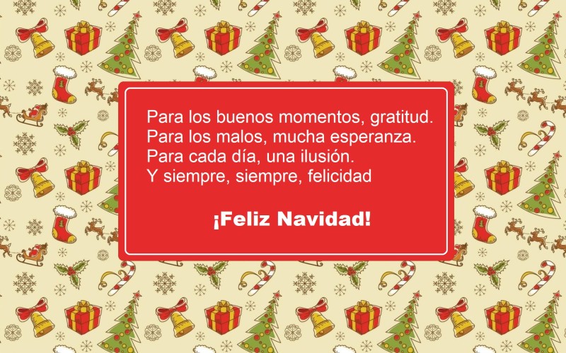 Christmas Greeting, Christmas, Holiday, Christmas Ornaments , Spanish, Text Wallpaper