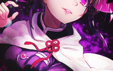 Anime, Kimetsu No Yaiba, Anime Girls, Purple Background, Hunter Wallpaper
