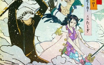 One Piece, Trafalgar Law, Vice Admiral Smoker, Japanese, Anime Boys, Anime Girls Wallpaper