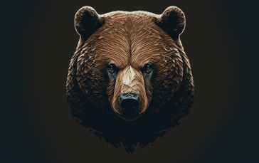 Bears, AI Art, Simple Background, Animals Wallpaper