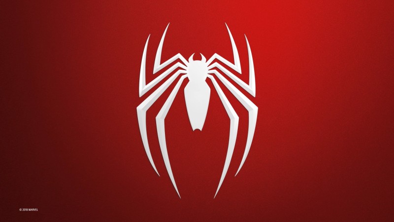 Spider-Man, Spider-Man (2018), Simple Background, Minimalism, Logo, Superhero Wallpaper