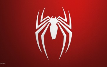 Spider-Man, Spider-Man (2018), Simple Background, Minimalism, Logo, Superhero Wallpaper