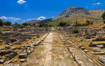 Corinth, Greece, Ruins, Path Wallpaper