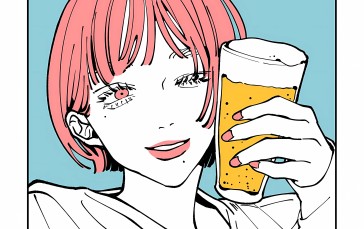 Albums, Music, Anime Girls, Drink Wallpaper