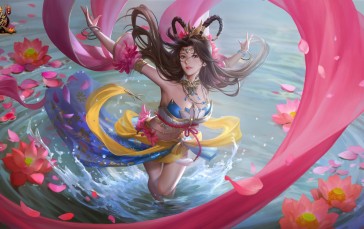 Sanguosha, Three Kingdoms, Video Game Characters, Women, Water Wallpaper