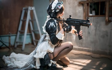 Maid Outfit, Mpx, Toy Gun, Jenny Jia Ni, Goggles Wallpaper
