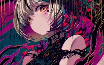 Original Characters, Color Burst, Anime Girls, Colorful Wallpaper