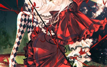 Anime, Anime Girls, Portrait Display, Hoods, Crescent Moon Wallpaper