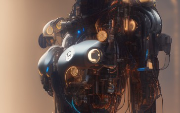 Cyborg, CGI, Digital Art, AI Art Wallpaper