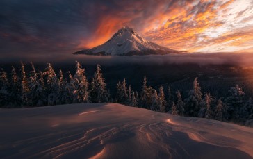 Clouds, Nature, Landscape, Sunset, Oregon, USA Wallpaper