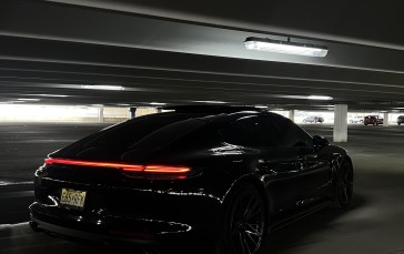 Porsche Panamera, Black, Portrait Display, Black Cars, Car, Taillights Wallpaper