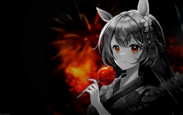 Dark Background, Simple Background, Anime Girls Wallpaper