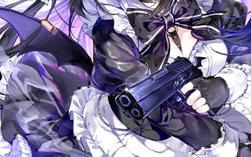Anime, Anime Girls, Gun, Girls with Guns, Maid, Maid Outfit Wallpaper