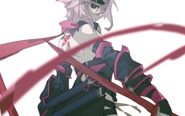 QTian, Anime Girls, Sword, Weapon, Mask Wallpaper