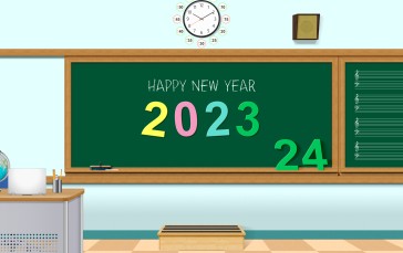 Classroom, School, New Year, 2023 (year), Digital Art Wallpaper