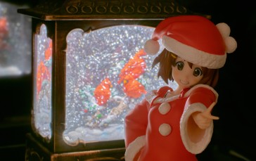 K-ON!, Hirasawa Yui, Christmas, Christmas Clothes, Cardinals Wallpaper