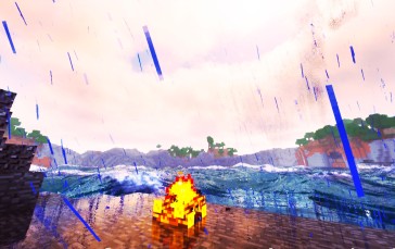 Wind, Minecraft, Rain, Video Games Wallpaper